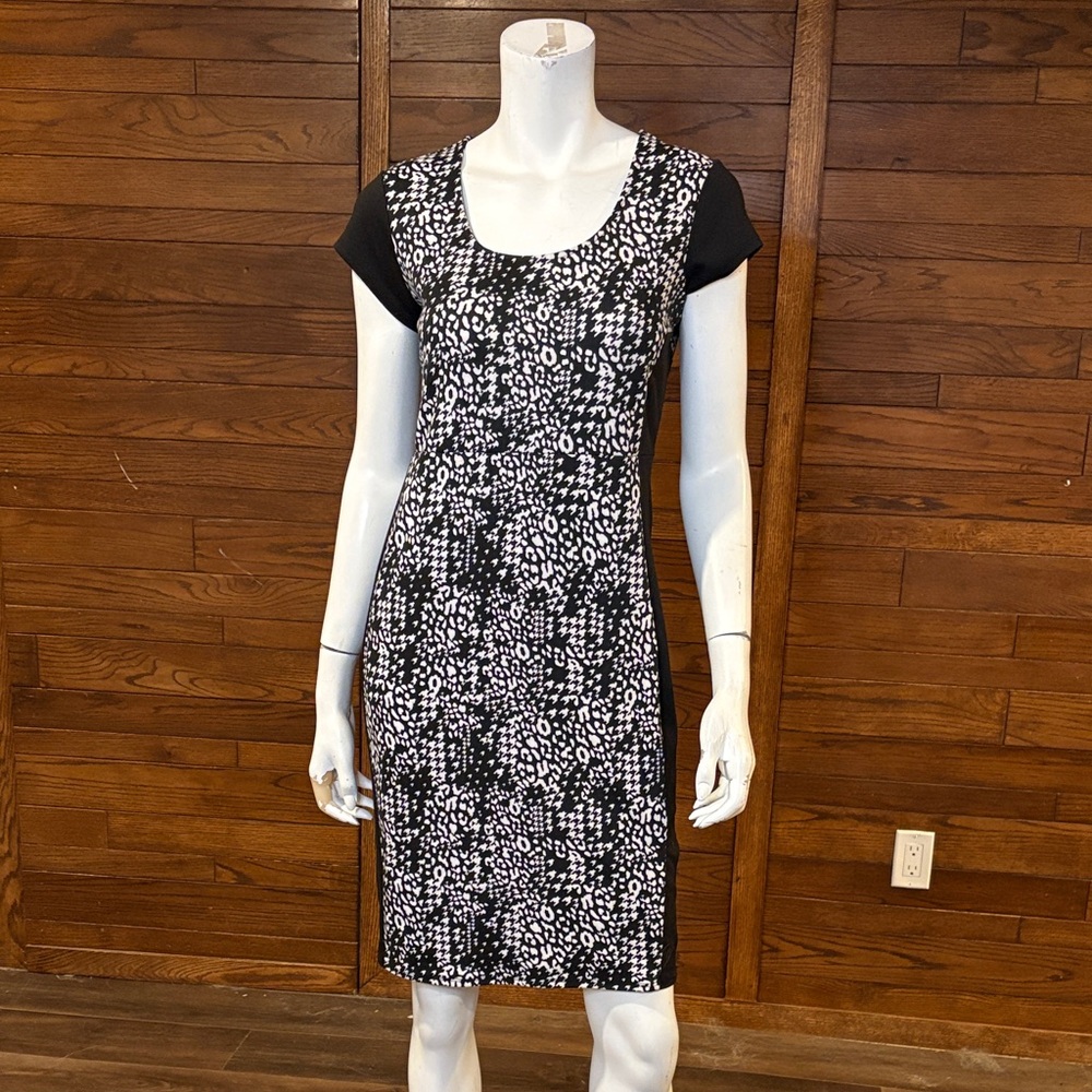 George Monochrome Patterned Midi Dress